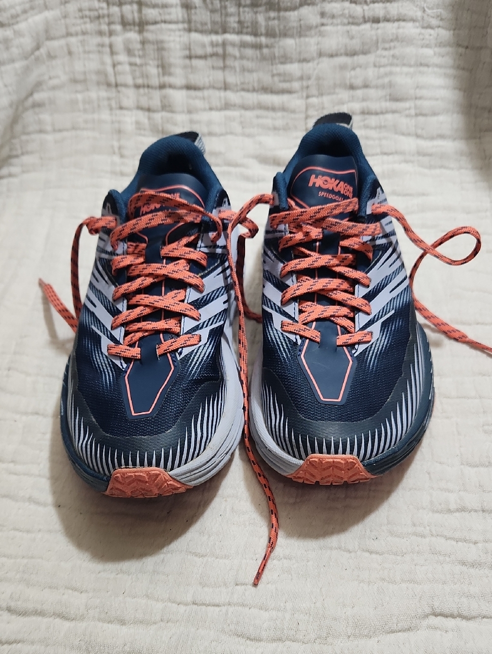 Hoka One One Navy & Coral Running Shoes